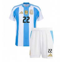 Argentina Lautaro Martinez #22 Hemmatröja Barn Copa America 2024 Kortärmad (+ Korta byxor)